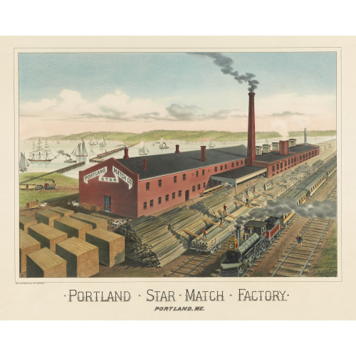 Portland Star Match Factory, Portland, Maine, circa 1860-1880