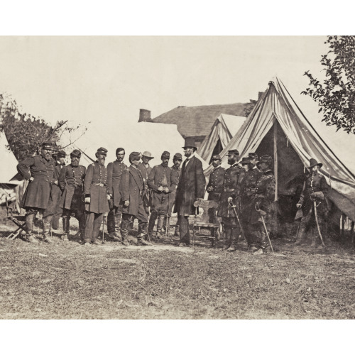 Abraham Lincoln On Battlefield Of Antietam, 1862