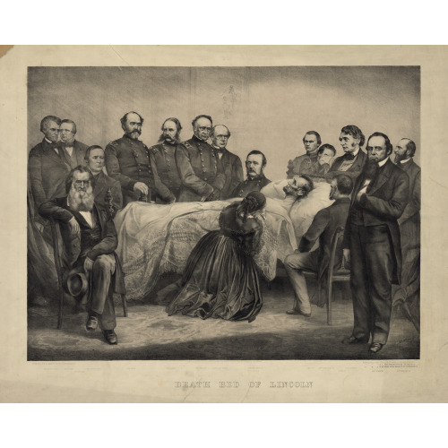 Death Bed Of Lincoln, 1865