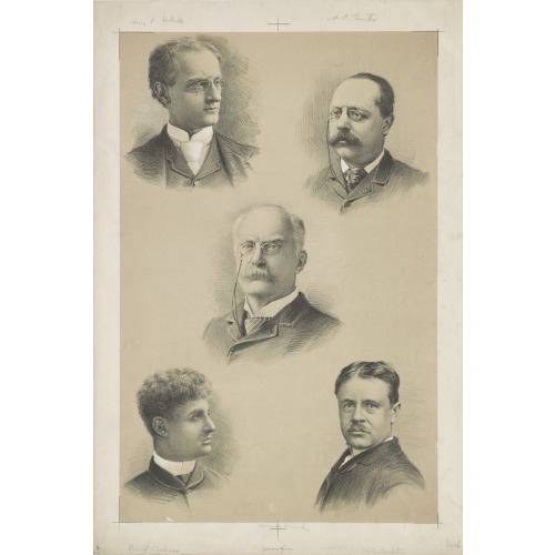 Portraits Of Five Men, circa 1880