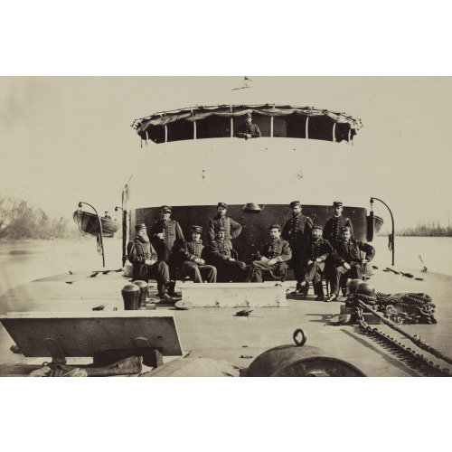 Officers, Deck Of Monitor Saugus, James River, Va., circa 1861