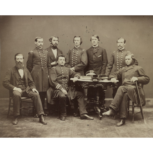 Chief Engineer B. F. Isherwood And Staff, circa 1861