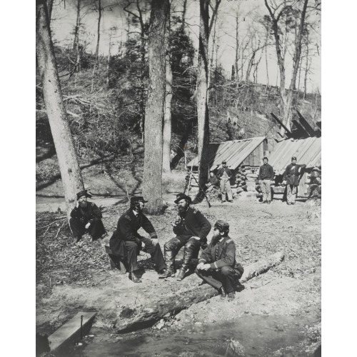 Prof. Mailefert, Naval Officers, Torpedo Station, James River, 1865