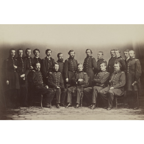 Major General N. P. Banks And Staff, circa 1861