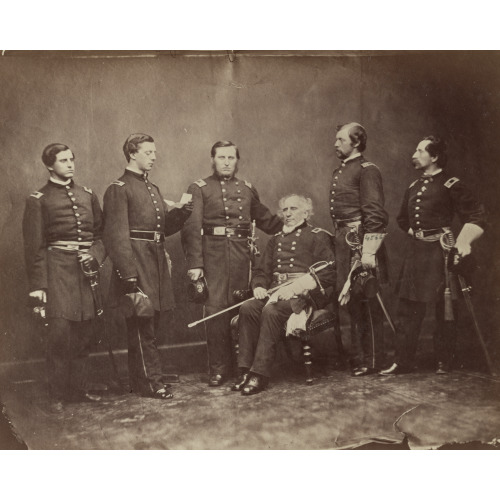 Major General Silas Casey And Staff, circa 1861