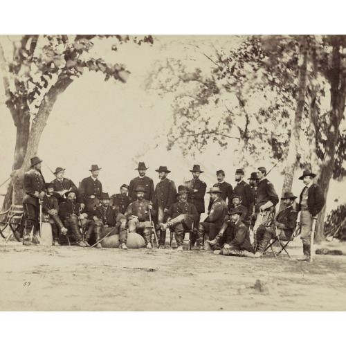 Major General A. E. Burnside And Staff, circa 1861