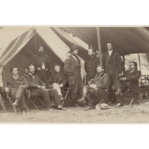 Grant And Staff At City Point, Summer 1864