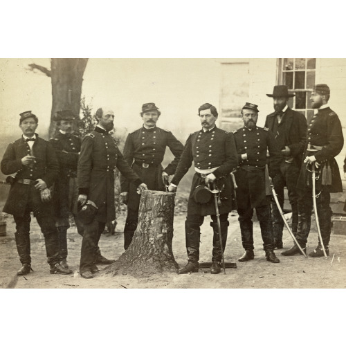 Major General George B. Mcclellan And Staff, circa 1862