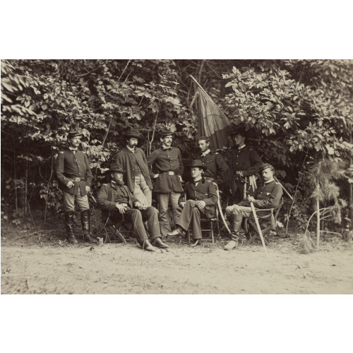 Major General Wesley Merritt And Staff, circa 1861