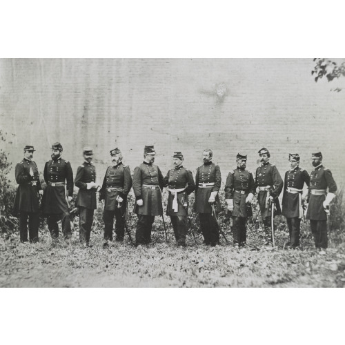 General Mcclellan And Generals Of Divisions, circa 1861