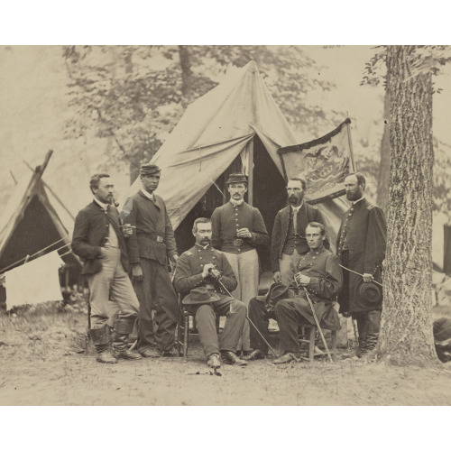 Group Of Officers In Front Of Tents, circa 1861