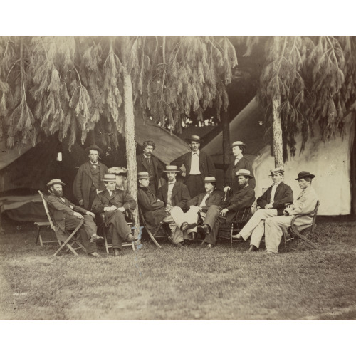 Capt. H. P. Clinton And Clerks Of Commissary Department Headquarters, Army Of Potomac, August, 1864