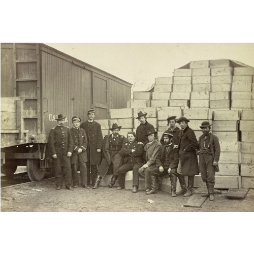Group At Commissary Depot, Aquia Creek Landing, Virginia, 1863