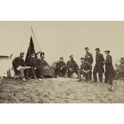 Brig. Gen. J. J. Abercrombie And Group, circa 1861