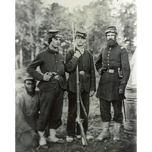 Lt. Parker And 4th Michigan Soldiers, circa 1861