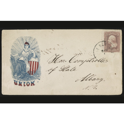 Civil War Envelope Showing Seated Columbia