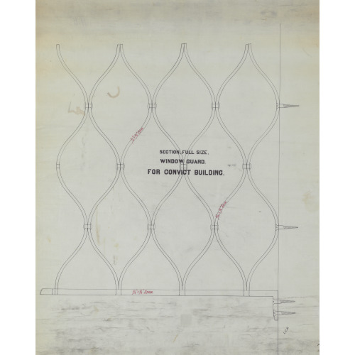 Saint Elizabeths Hospital, Washington, D.C. Building No. 12 (Howard Hall). Window Guard. Section, 1895