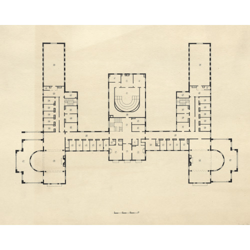 Saint Elizabeths Hospital, Washington, D.C. Women's Building. Second Floor Plan, 1853