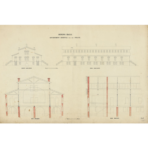 Saint Elizabeths Hospital, Washington, D.C., Dining Hall, 1885