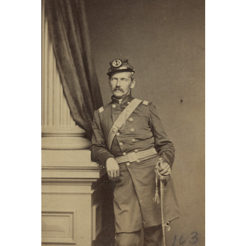 Portrait Of Union Soldier Holding A Sword, circa 1861