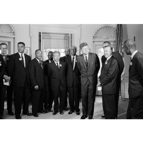 Civil Rights Leaders Meet With JFK In  Oval Office, View 2