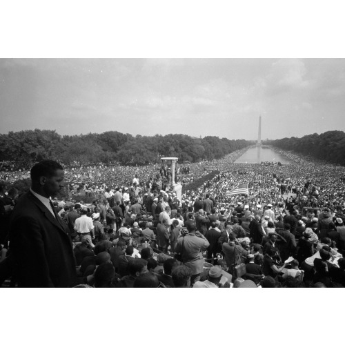 View Of The Huge Crowd From The Lincoln Memorial To The Washington Monument, During The March On...
