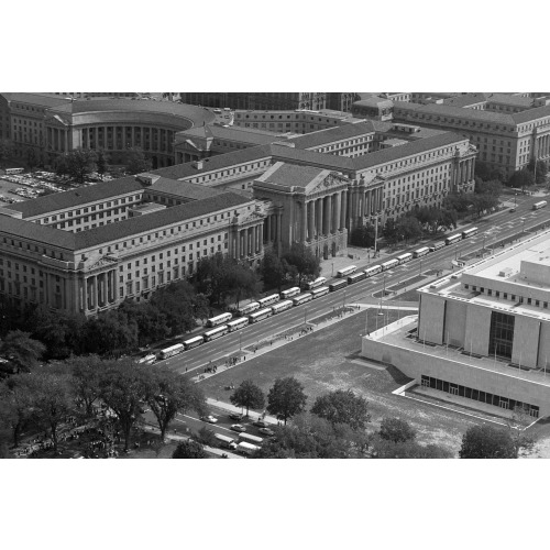 Aerial View Of 14th Street During The March On Washington, 1963