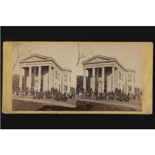 Freedmen And Teachers In Front Of The Beaufort Library, 1862