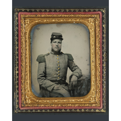Private Joseph T. Rowland Of Co. A, 41st Virginia Infantry Regiment In Uniform With Epaulets And...