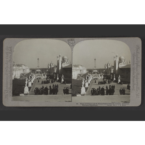 Plaza Of Orleans And De Forest Tower From The Terrace, Louisiana Purchase Exposition, 1904