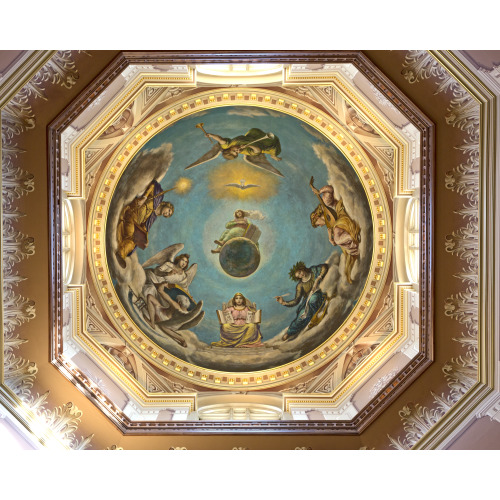 Ceiling Mural In Dome At The University Of Notre Dame, A Catholic Research University Located In...