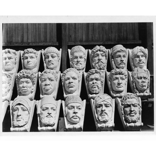 Ethnological Heads For The Jefferson Building, Library Of Congress, circa 1890