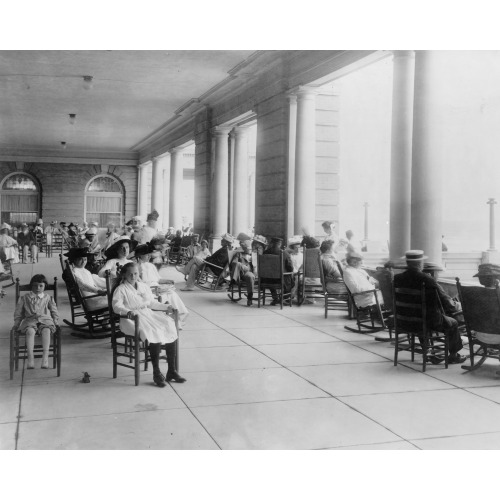 Piazza, Hotel Cape May, Cape May, New Jersey, 1909