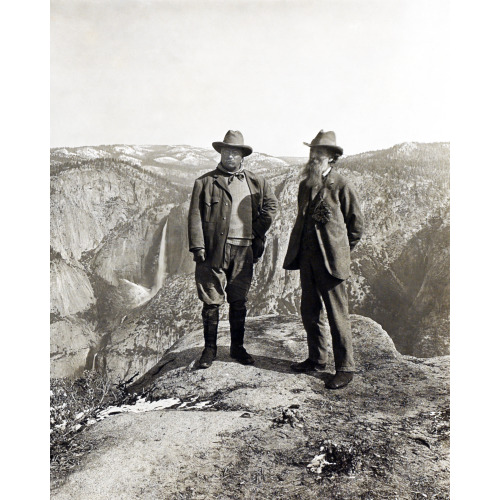 Theodore Roosevelt And John Muir On Glacier Point, Yosemite Valley, California, In 1903