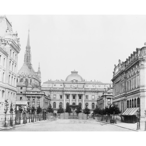 Hotel De Justice And St. Chapelle, circa 1851