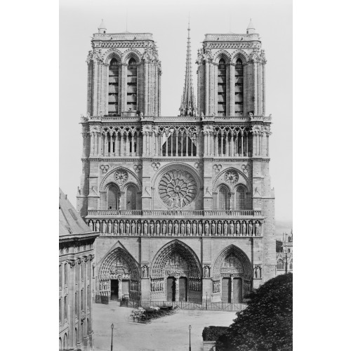 Facade Of Notre-Dame De Paris, circa 1851
