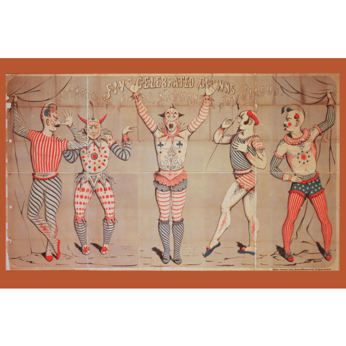 Five Celebrated Clowns Attached To Sands, Nathans Co's Circus, 1856