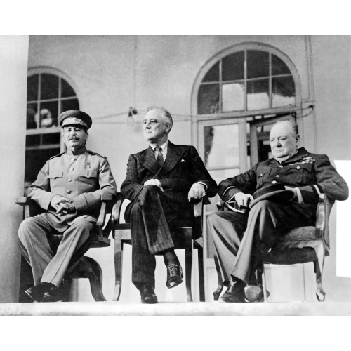Roosevelt, Stalin, Churchill, Russian Embassy in Teheran, 1943