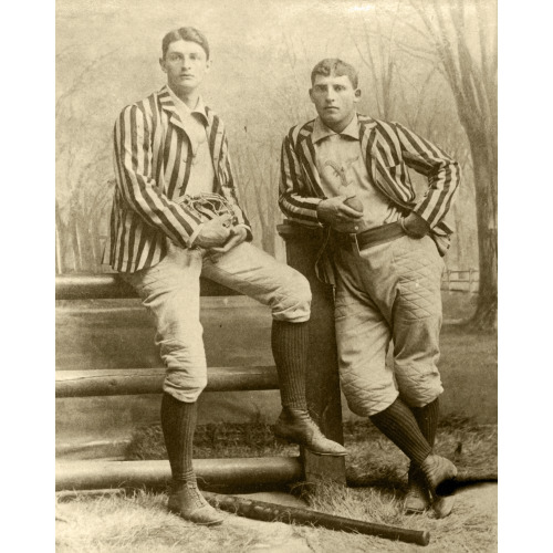 Two Baseball Players, Stagg And Warner, Yale, Posed, Standing, Full-Length, circa 1889
