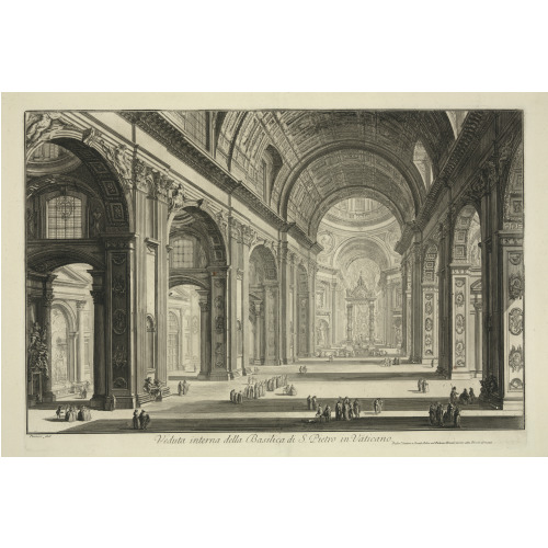 Veduta Interna Della Basilica Di S. Pietro In Vaticano, circa 1750