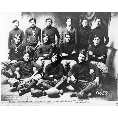 Osage Indian School Football Team, 1910