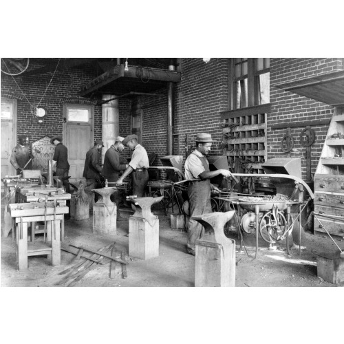 Young Men Training In Blacksmithing At Hampton Institute, Hampton, Virginia, 1899
