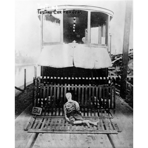 Streetcars - Testing Devices For Saving Lives On Car Fenders, 1908