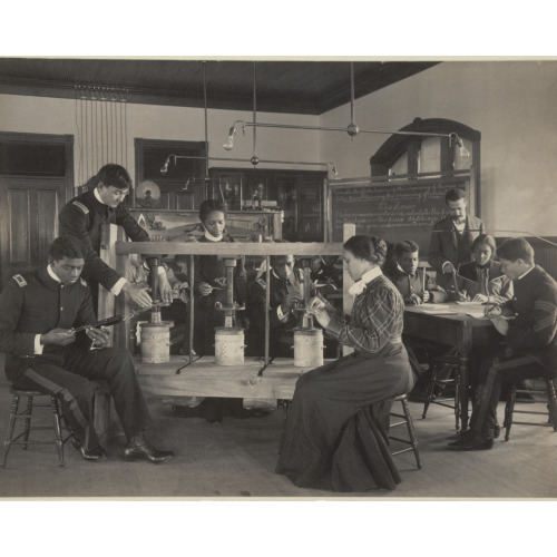 The Cheese Press Screw - Students Studying Agricultural Sciences, Hampton Institute, Hampton...