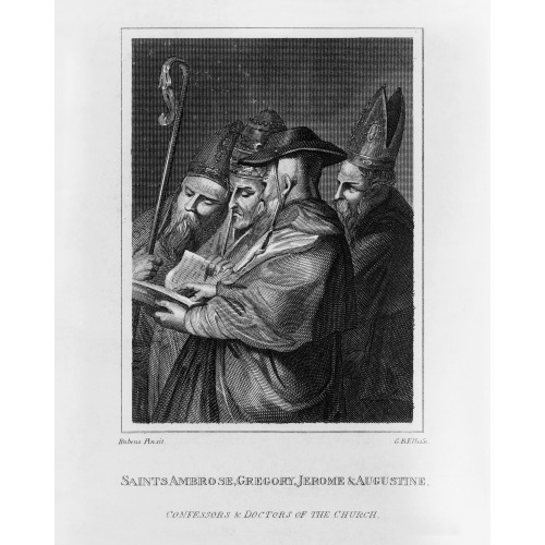 Saints Ambrose, Gregory, Jerome & Augustine, circa 1821