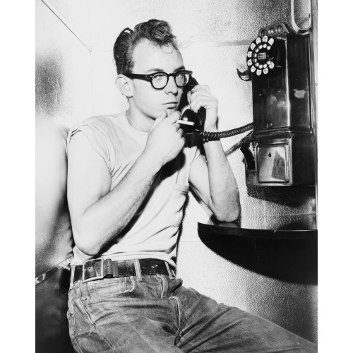 Robert Kirwan, 18, Of Brooklyn--(Electrical Shop Worker) Calling His Sister, 1959