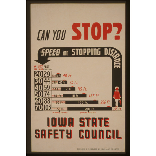 Can You Stop? - Speed And Stopping Distance - Iowa State Safety Council, circa 1936