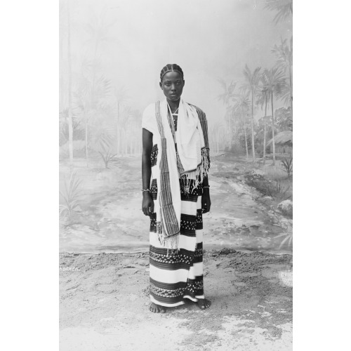 African Woman, Full-Length Portrait, Standing, Facing Front, 1900