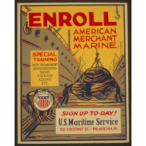 Enroll American Merchant Marine Special Training - Deck Department, Engineering, Radio, Steward...