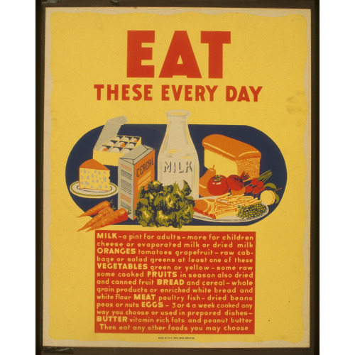 Eat These Every Day, circa 1941